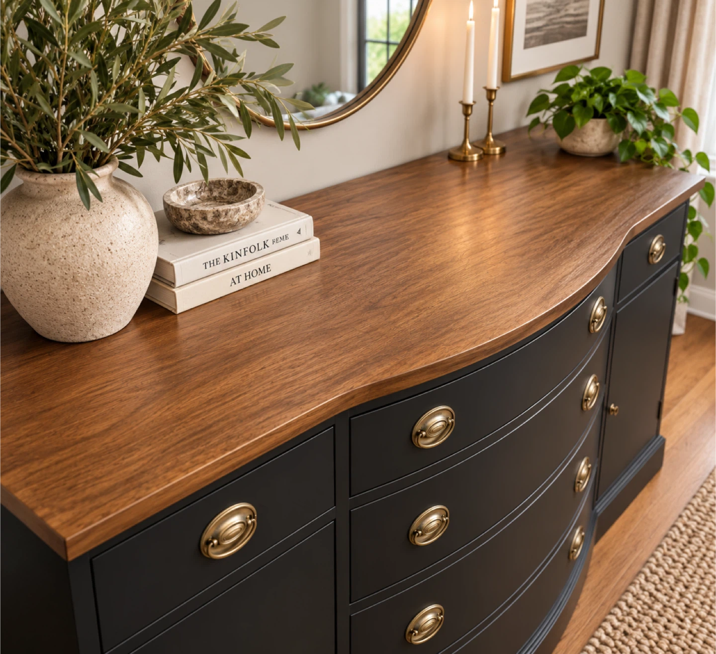 ✨ Vintage Drexel Serpentine Sideboard / Buffet — Refinished - photo 5