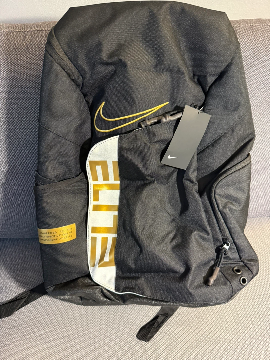 Nike Elite Backpack Black Gold