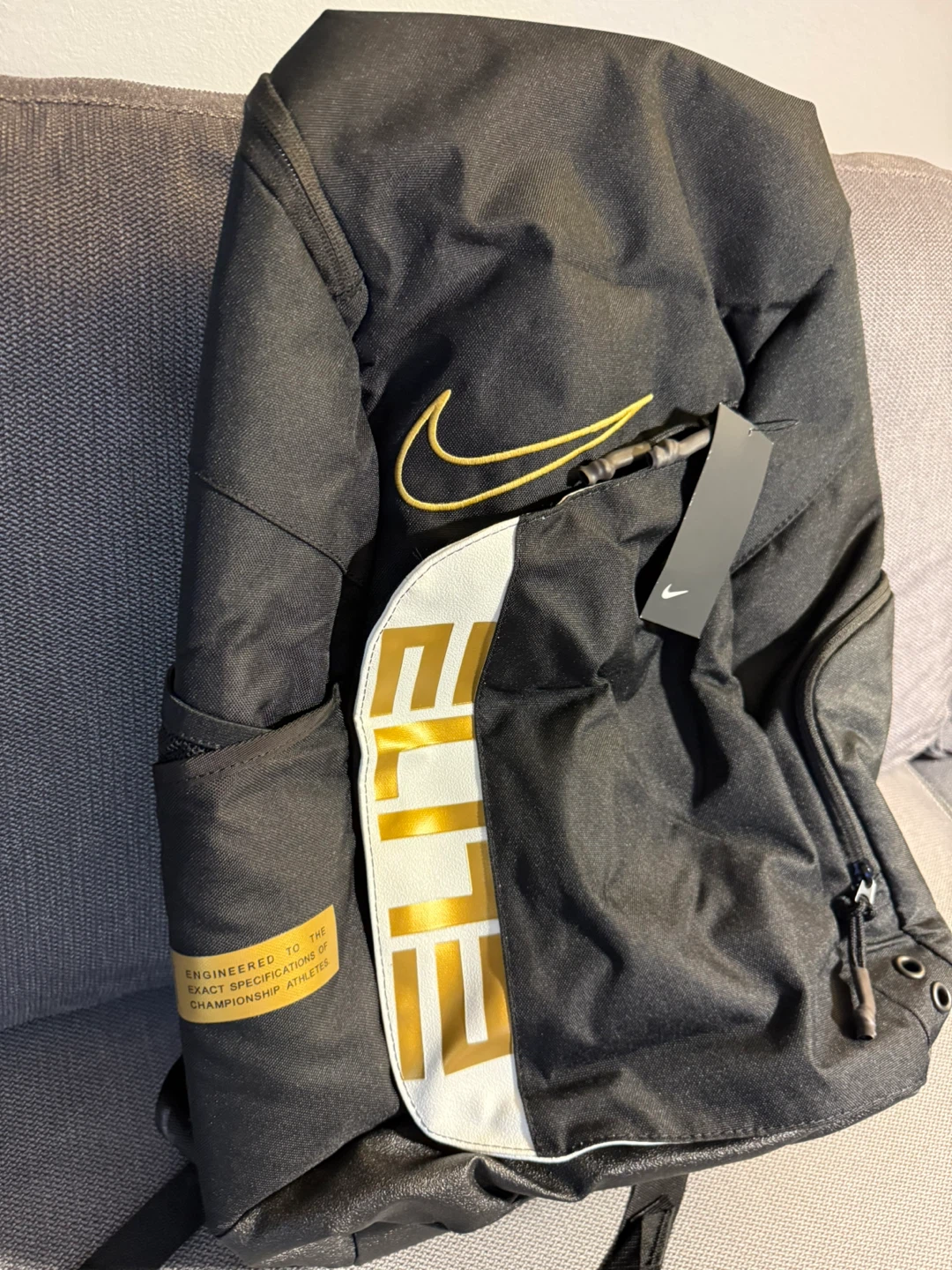 Nike Elite Backpack Black Gold - photo 2