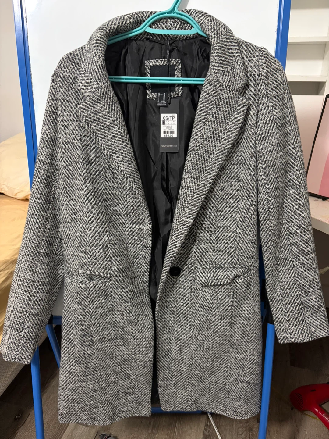 BRAND NEW Forever 21 Herringbone Coat - Extra Small