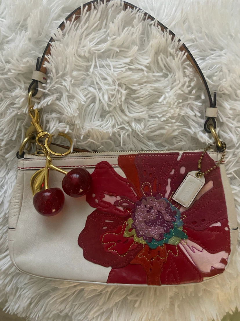 coach floral poppy Demi shoulder bag RARE