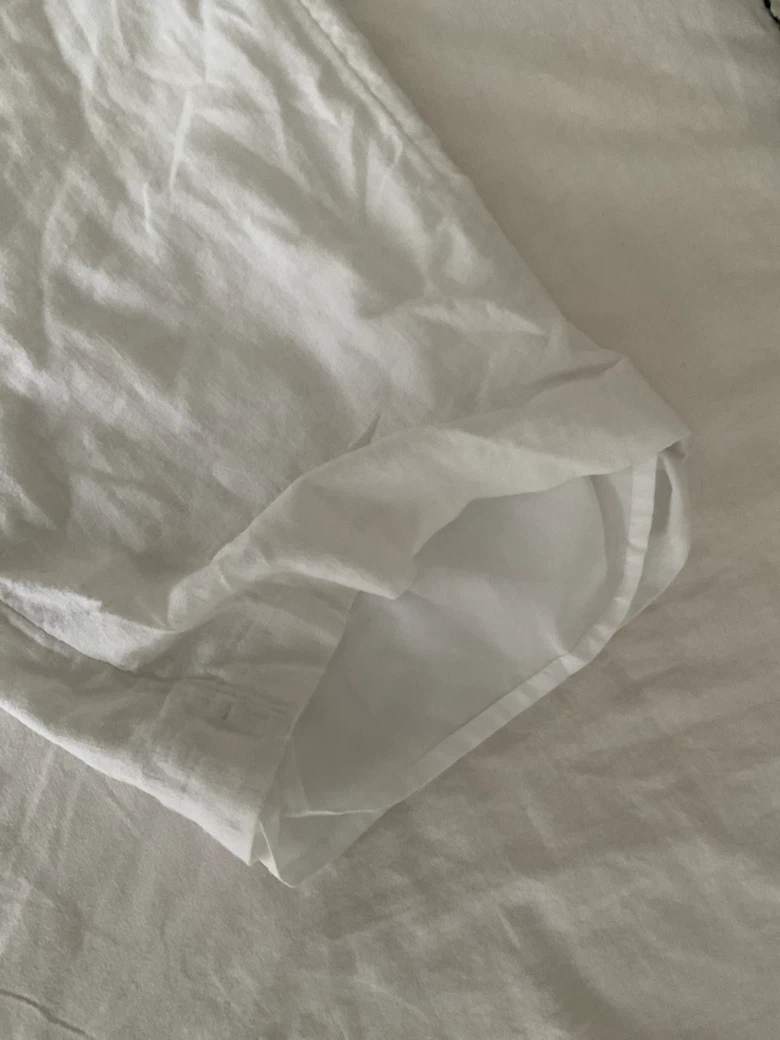 Hollister Wide Leg White Linen Pants - photo 3