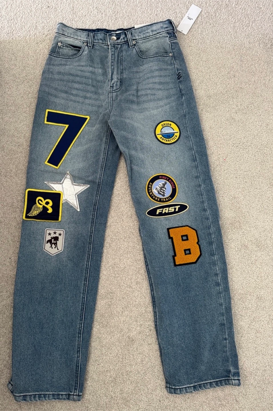 NWT BDG Urban Outfitters Multi Patch Baggy Skate Jean - photo 4