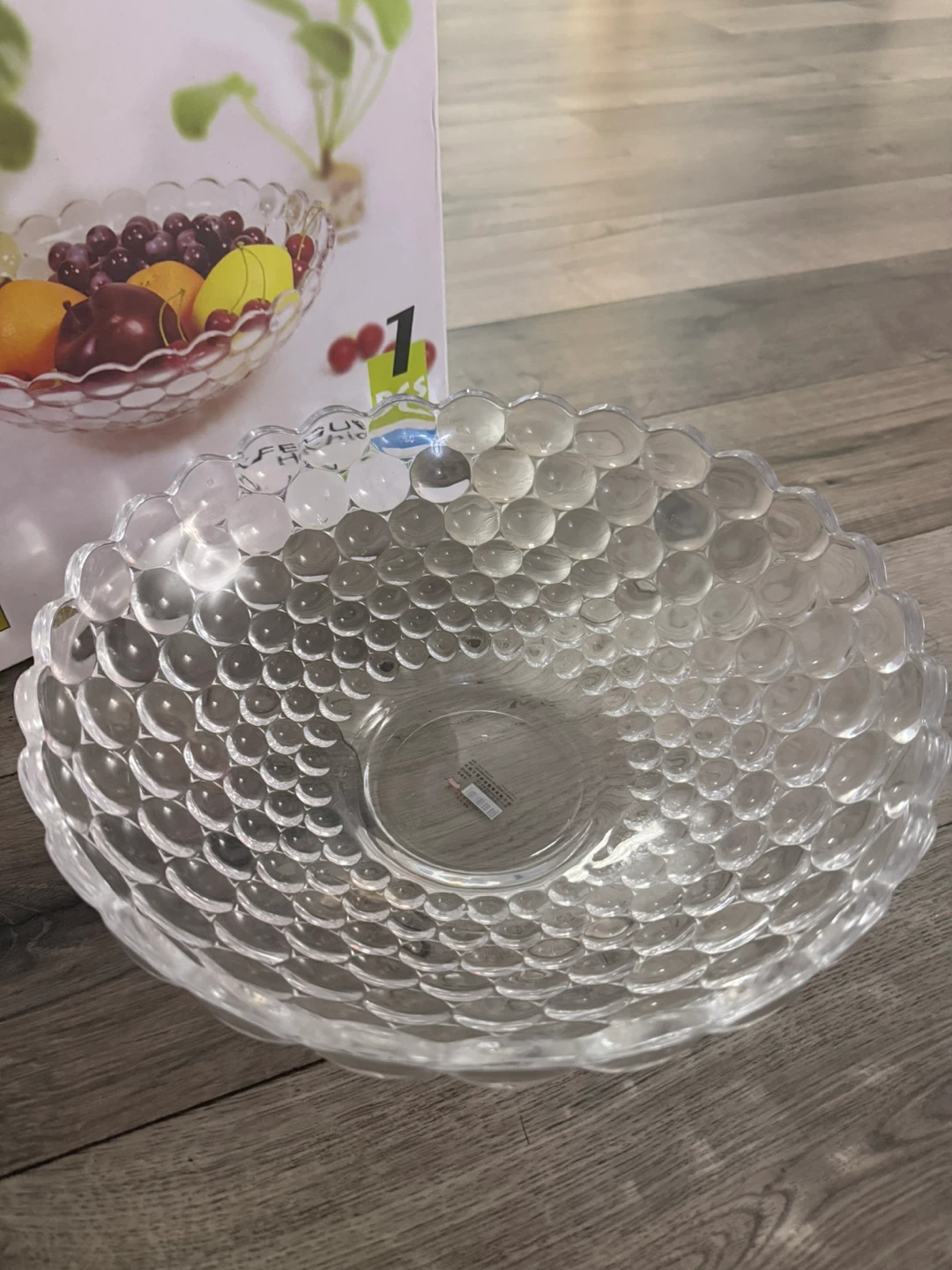 Yujing Clear Glass Fruit Bowl