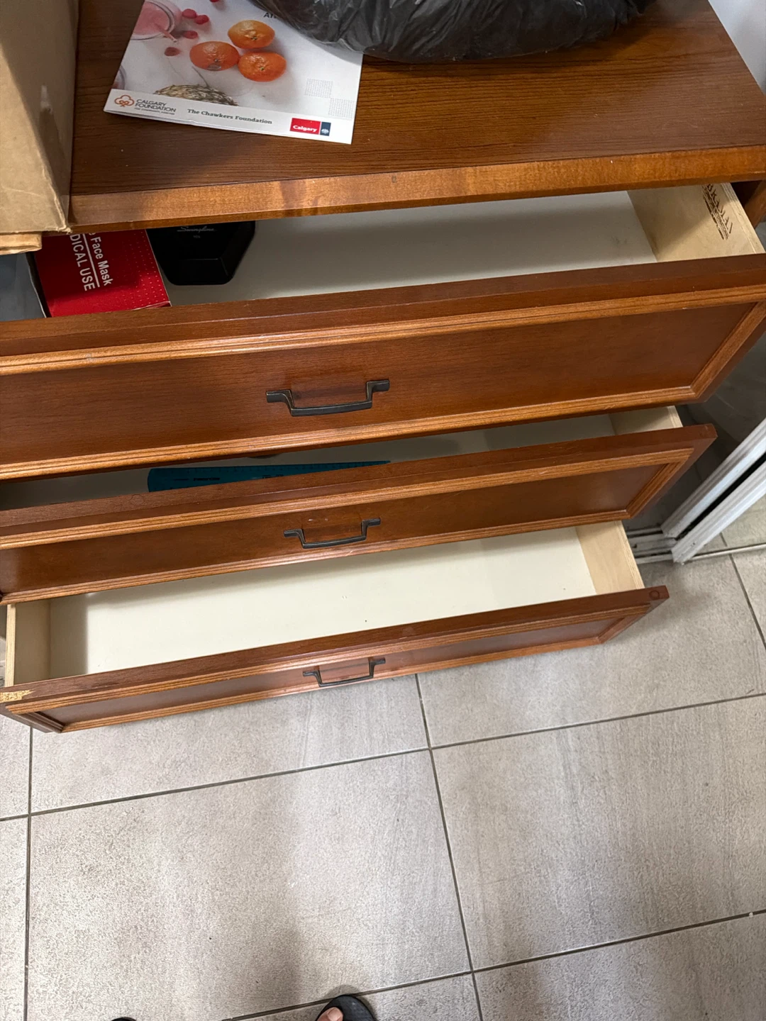 Wooden 3-Drawer Dresser