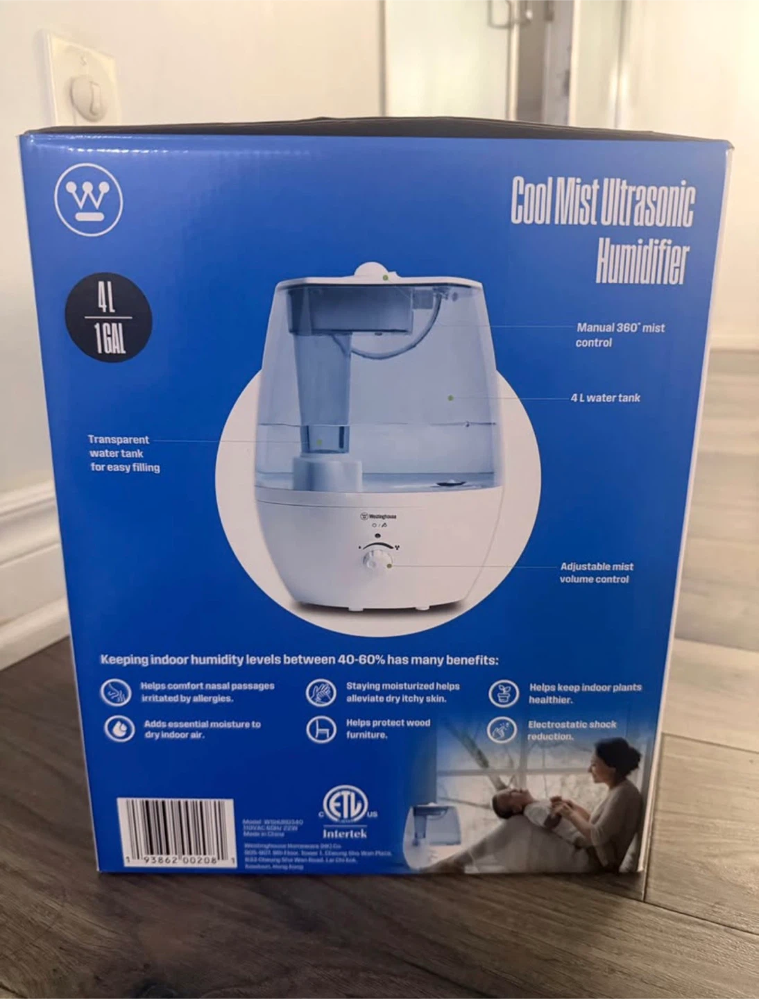 Westinghouse Cool Mist Ultrasonic Humidifier 4L - photo 3