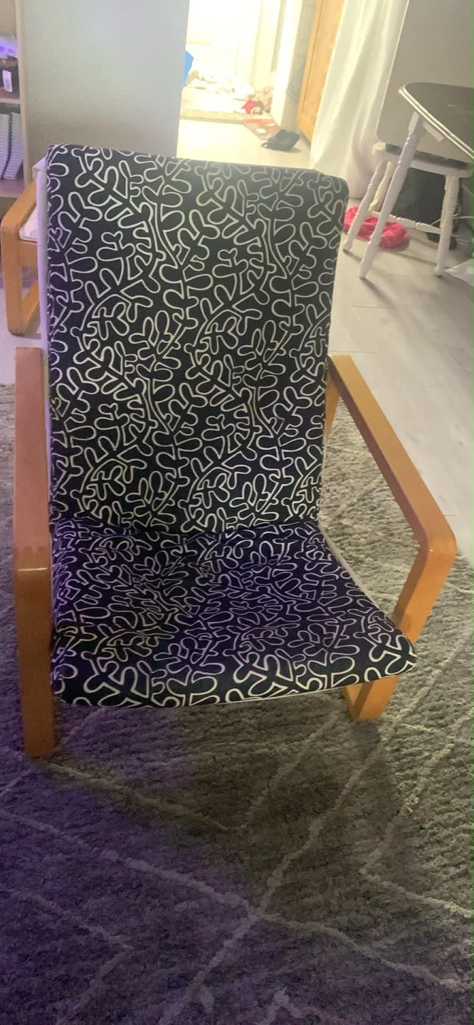 Armchair with abstract pattern