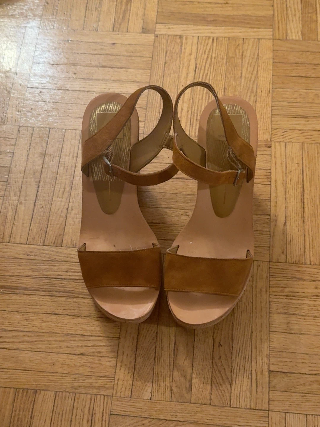 Dolce Vita Brown Velvet Platform Sandals - photo 2