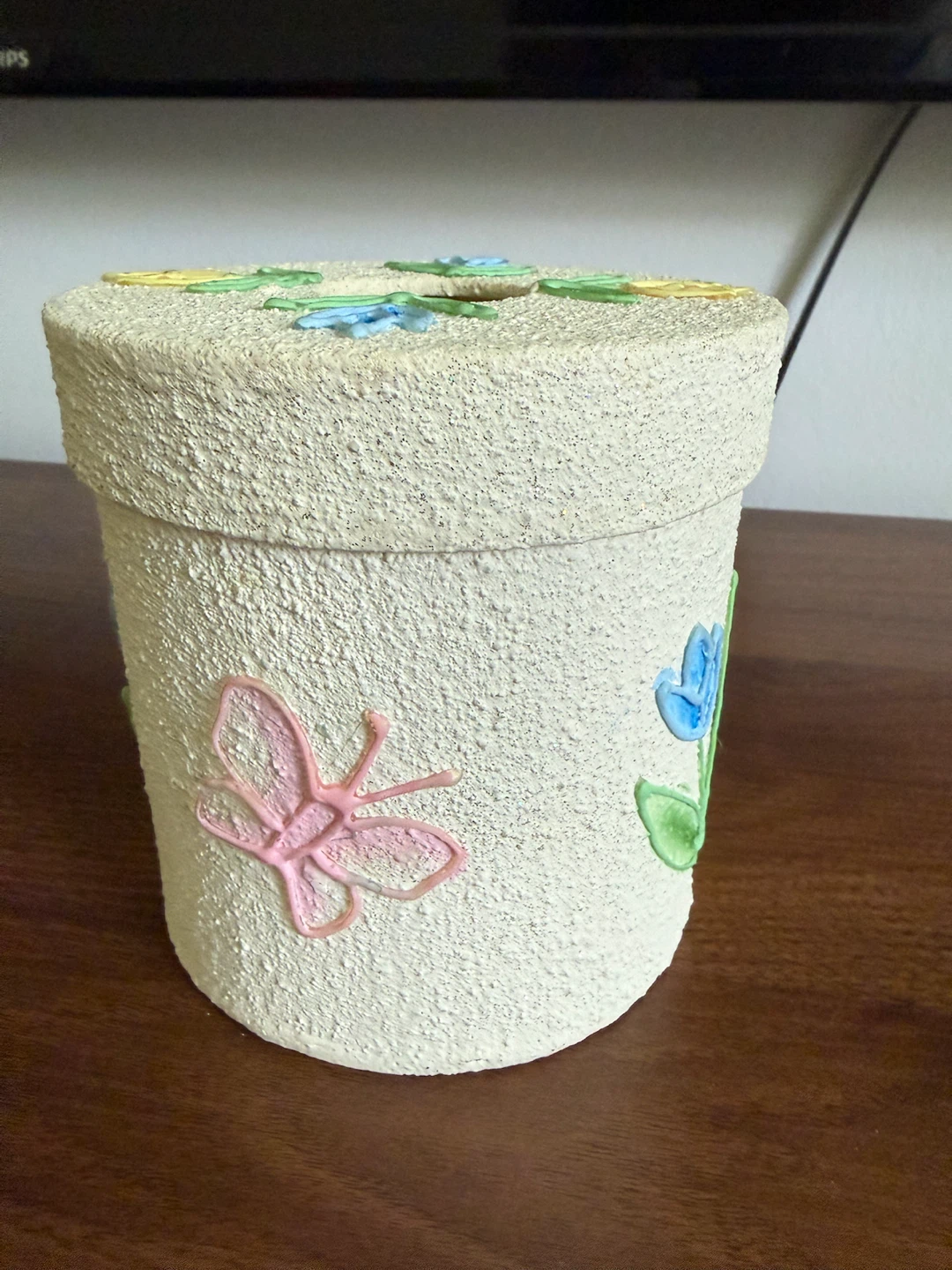 Decorative Floral Tissue Box Holder