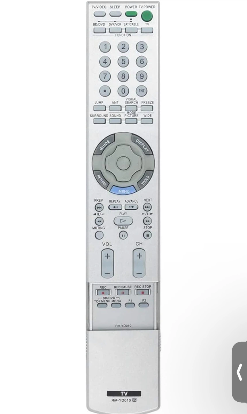 Sony RM-YD010 TV Remote Control - photo 2