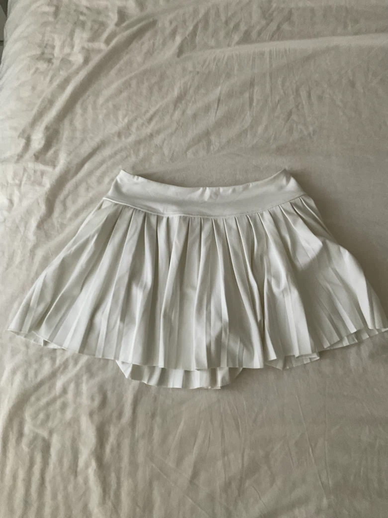 Garage White Pleated Tennis Skirt
