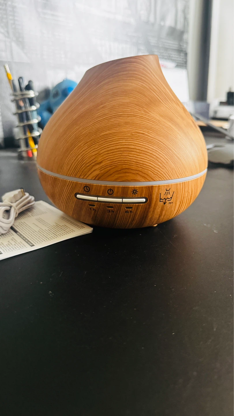 Ultrasonic Aroma Diffuser With Wood Grain Finish - photo 2