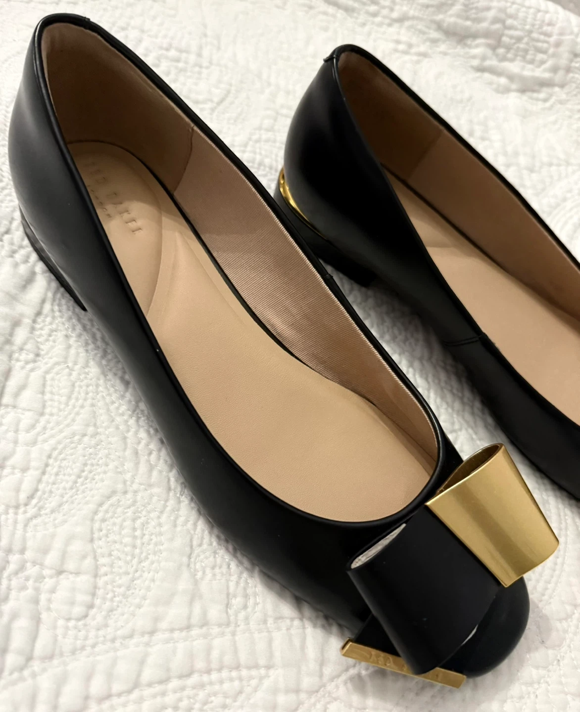 Ted Baker Black Daria Bow Ballerine Flats size 8 - photo 2