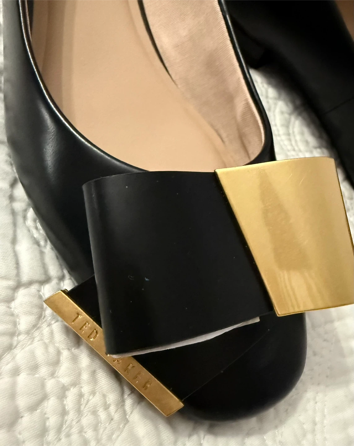Ted Baker Black Daria Bow Ballerine Flats size 8 - photo 3
