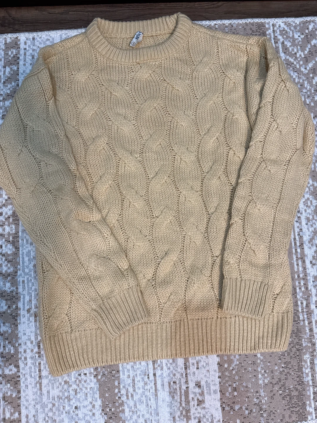 Bare Denim cable knit sweater - Beige