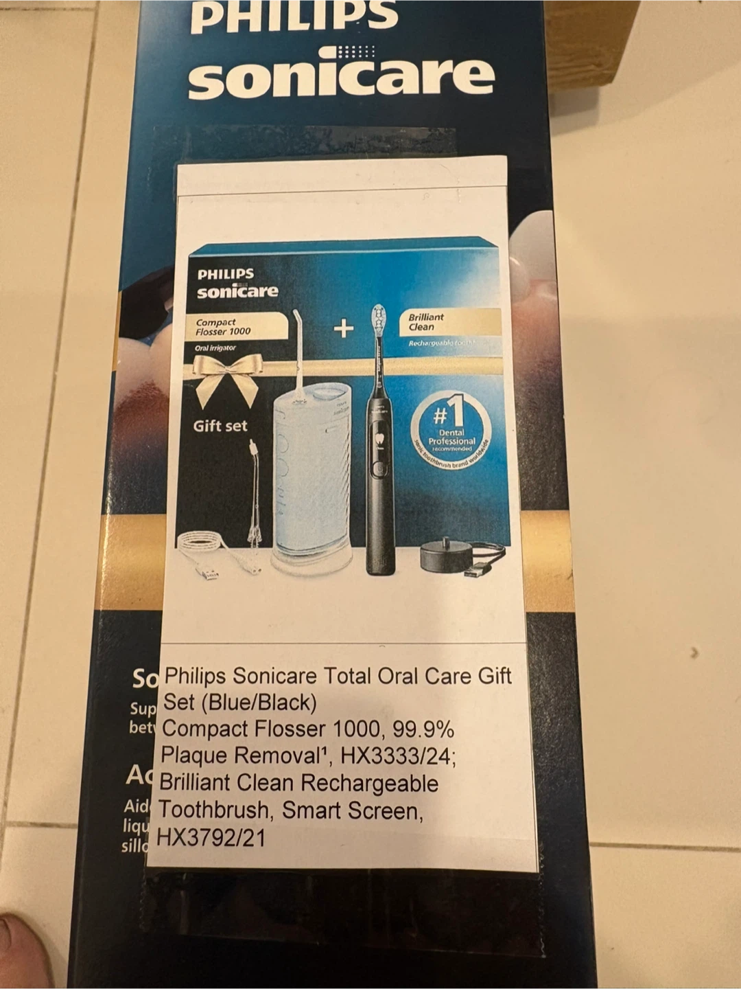 Sonicare Compact Flosser 1000 and Electric Toothbrush Gift Set