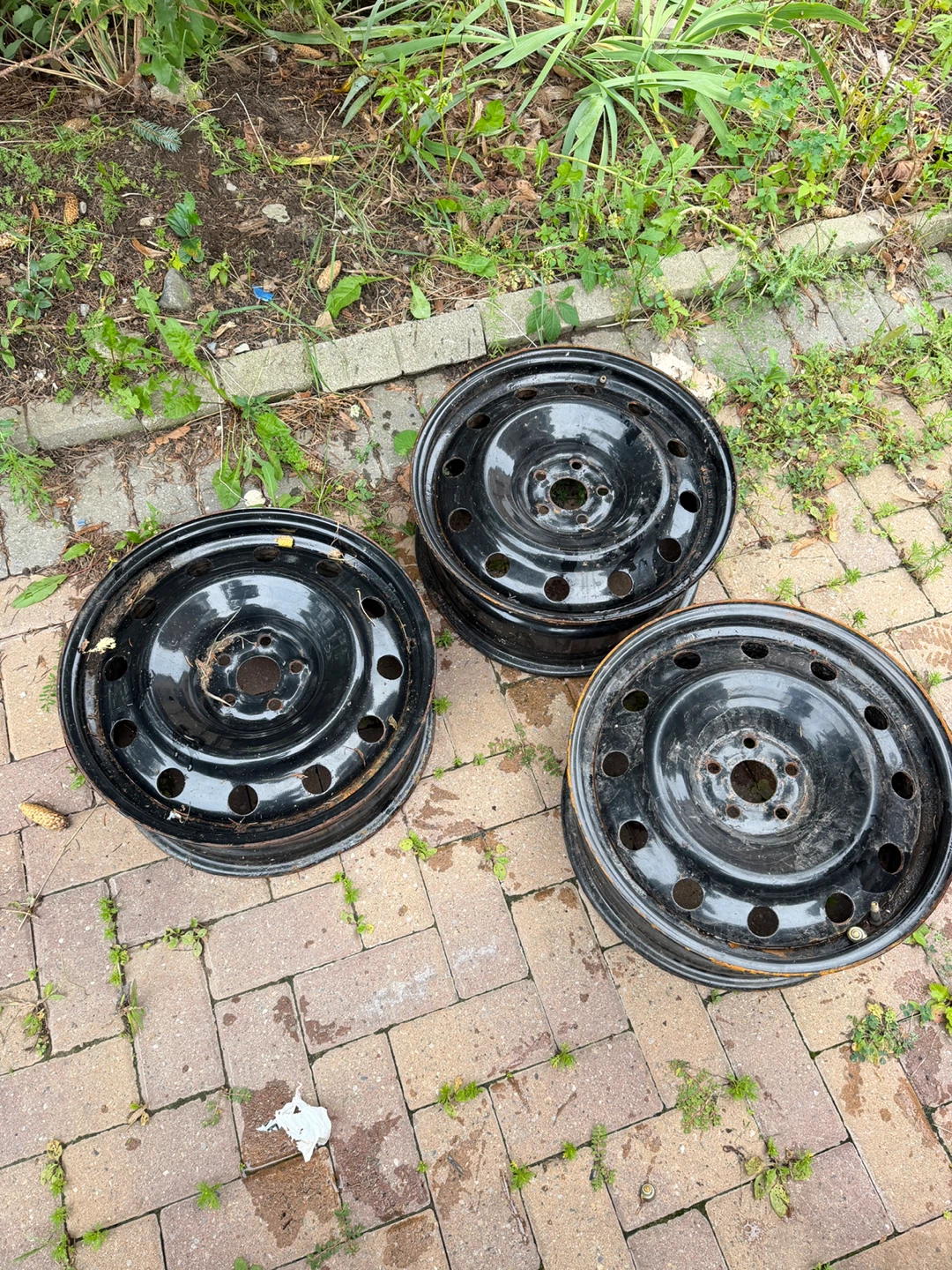 Set of 3 Steel Rims