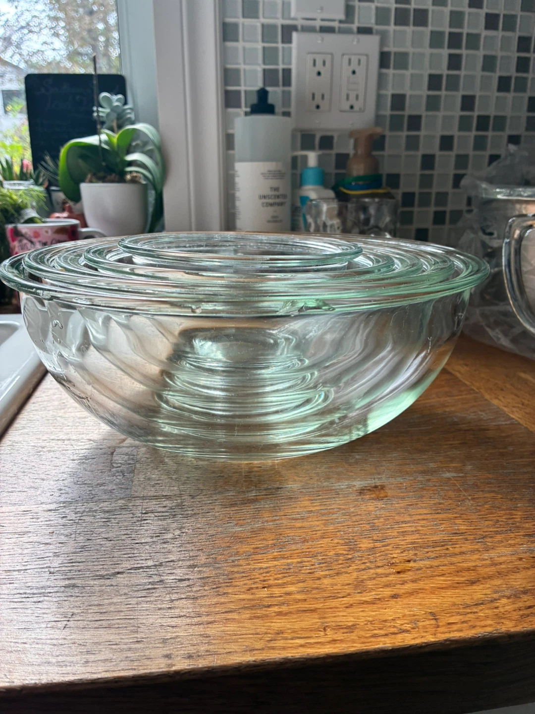 Clear Glass Mixing Bowl Set - photo 3