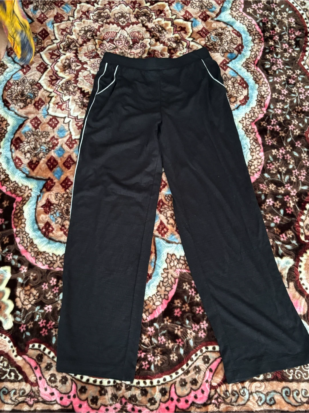 Midnight Black Wide-Leg Pants