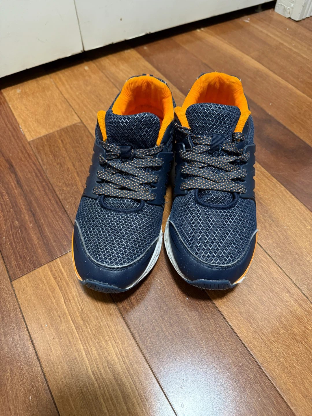 Athletic Works Navy and Orange Sneakers