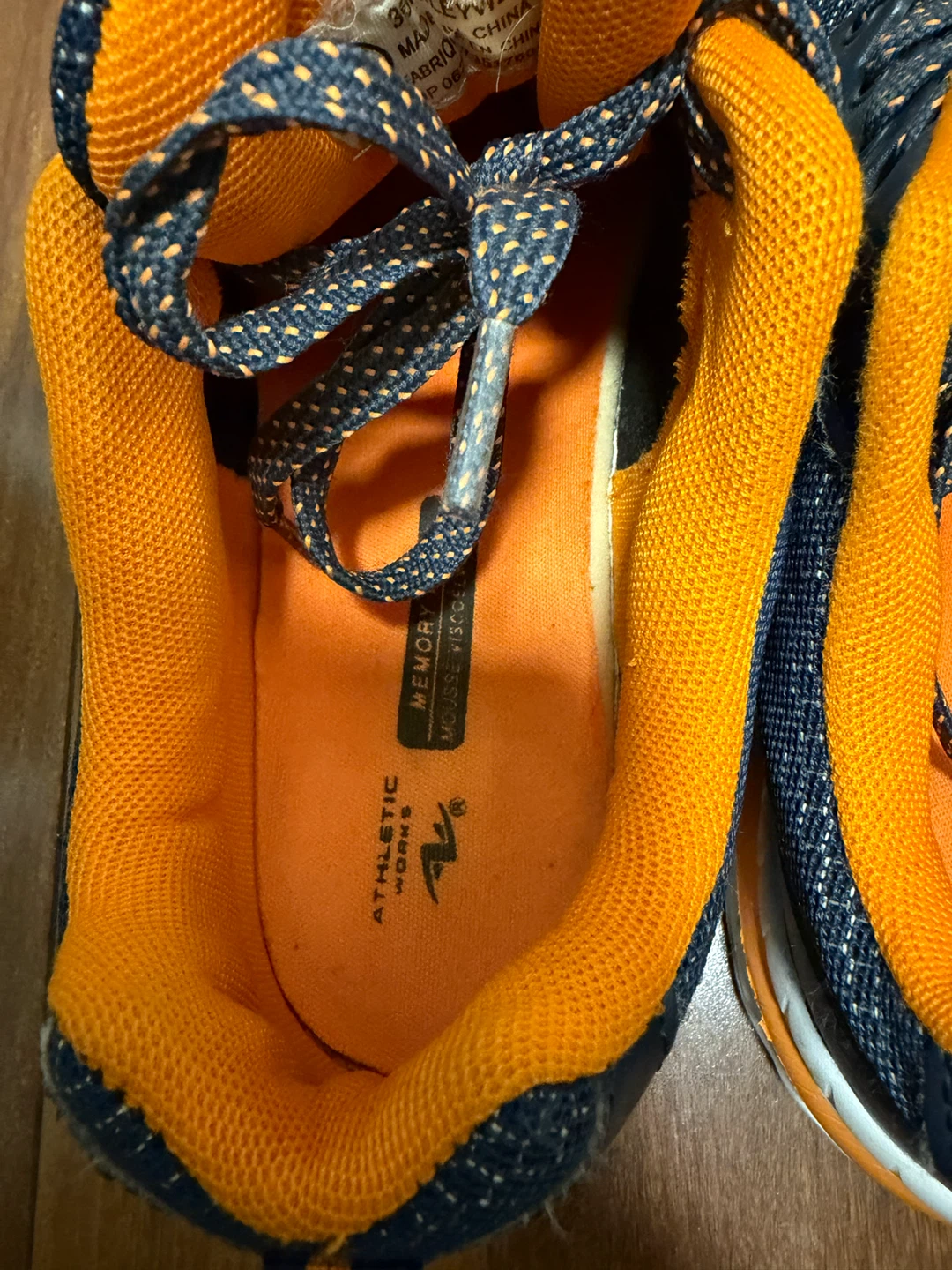 Athletic Works Navy and Orange Sneakers - photo 3