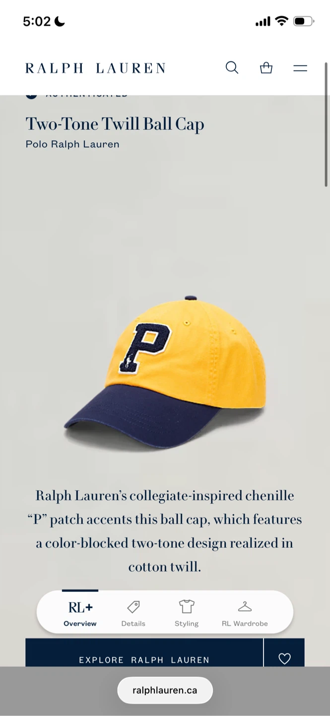Polo Ralph Lauren Two-Tone Twill Ball Cap (New) - photo 4