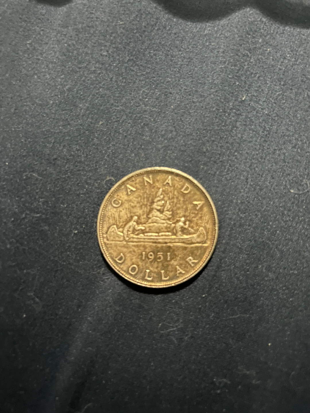1951 Canada "Fur Trade / Discovery" Silver Dollar