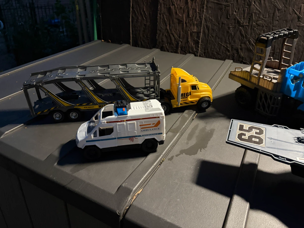 Toy Aircraft Carrier and Trucks Large  Set - photo 3