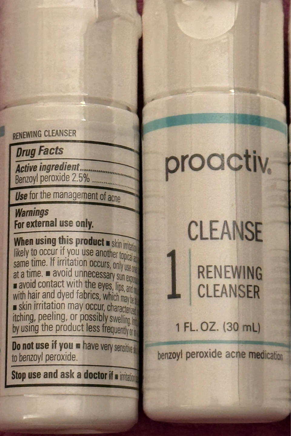 NEW✨Proactiv Renewing Cleanser 1 Fl. Oz. (30 ml) - Set of 4 - photo 2
