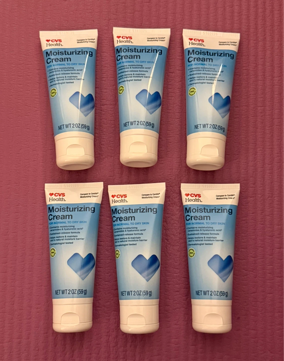 NEW✨6 Tubes of CVS Health Moisturizing Cream 2oz