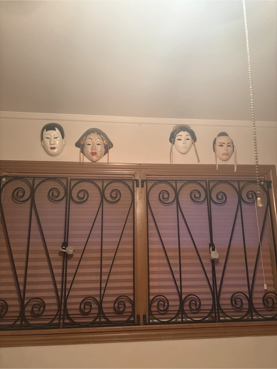 Set of 4 Japanese Traditional Style Wall Masks