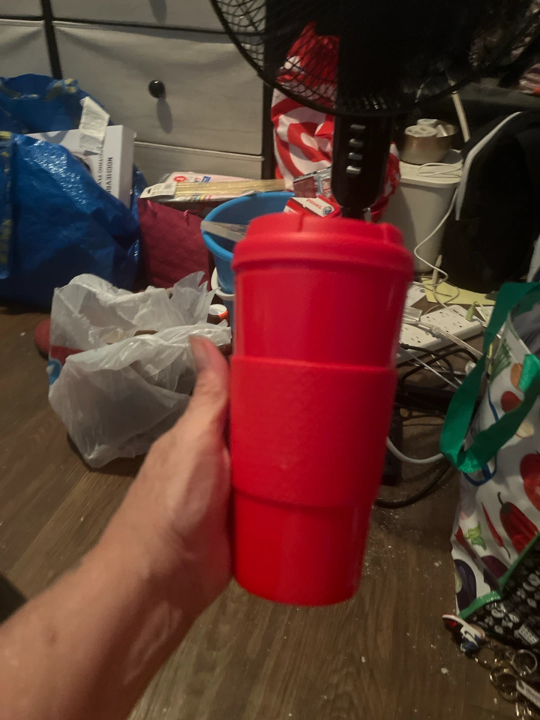 Red Plastic Travel Tumbler