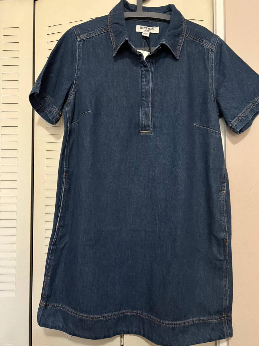 Velvet Heart Denim Dress - XL