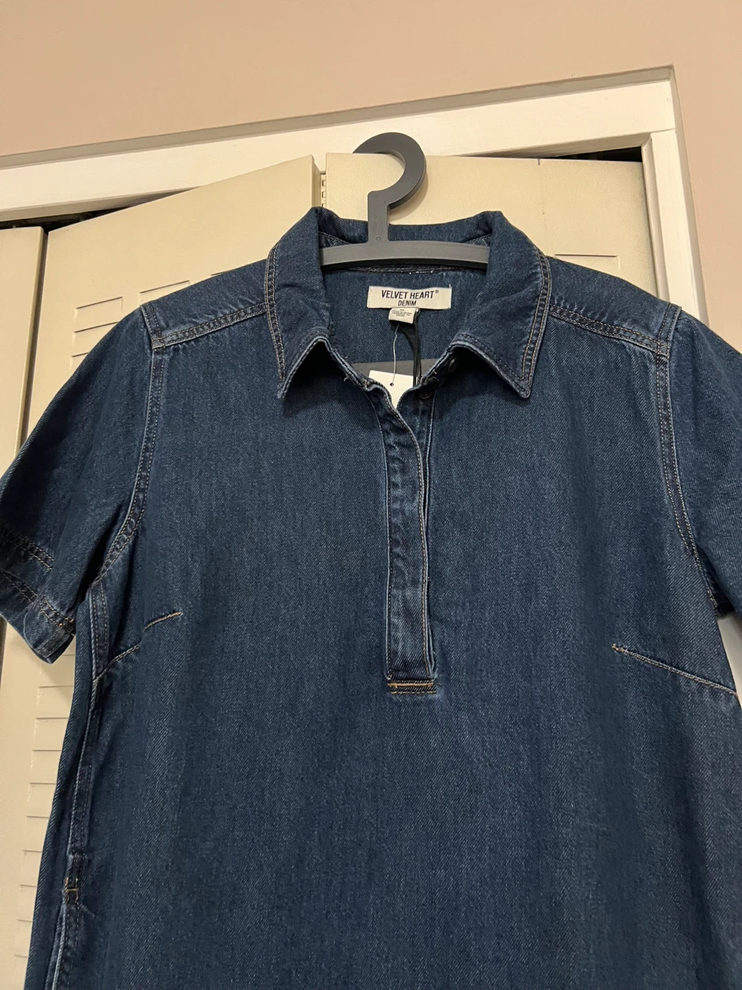 Velvet Heart Denim Dress - XL - photo 2