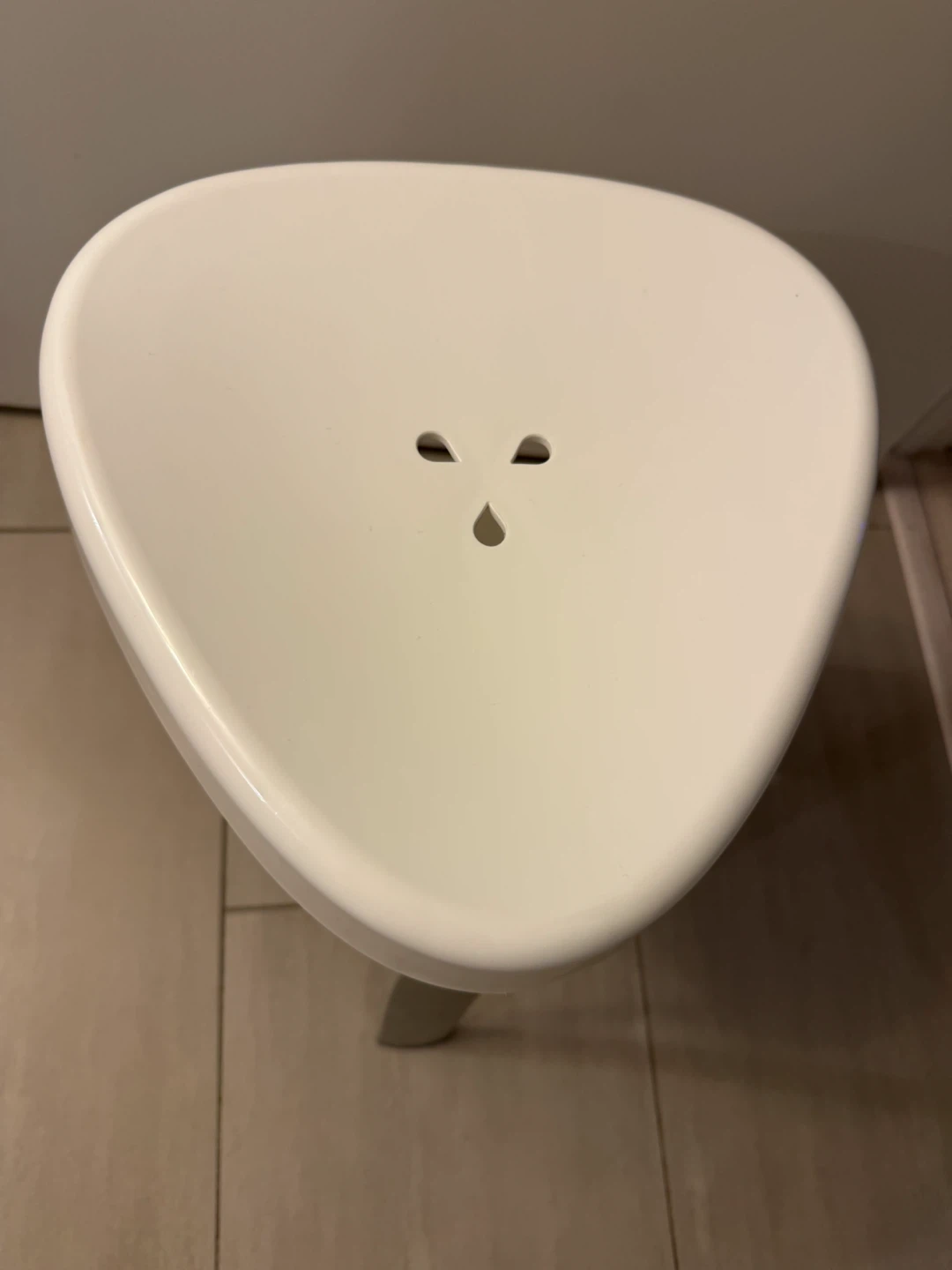 White Shower Stool - photo 2