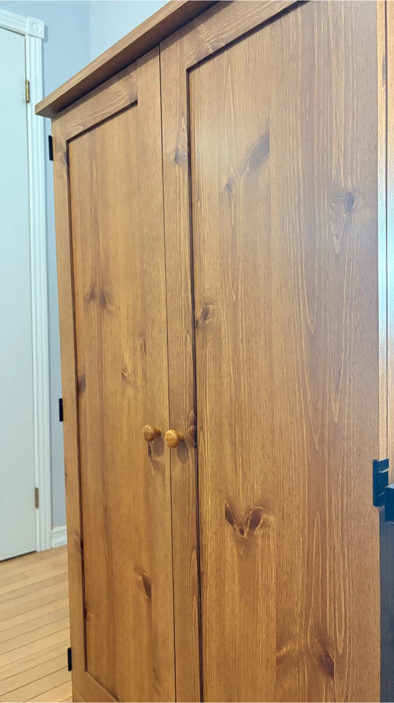 Solid Wood Two-Door Armoire
