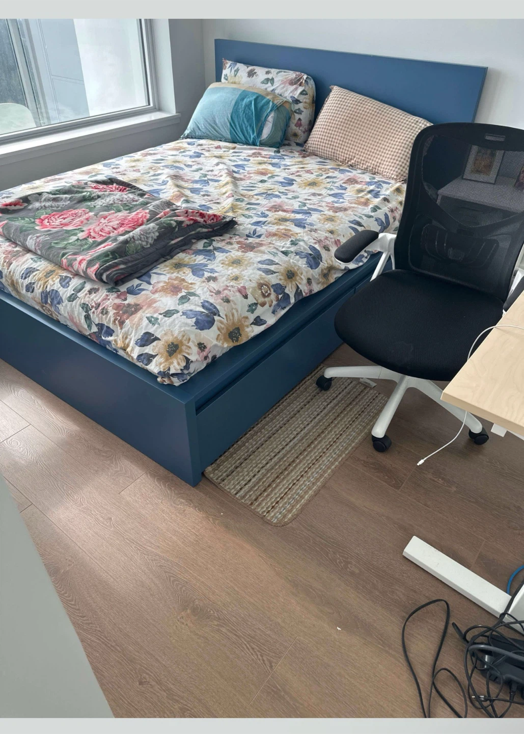Blue Double Storage Bed Frame + Mattress - photo 3