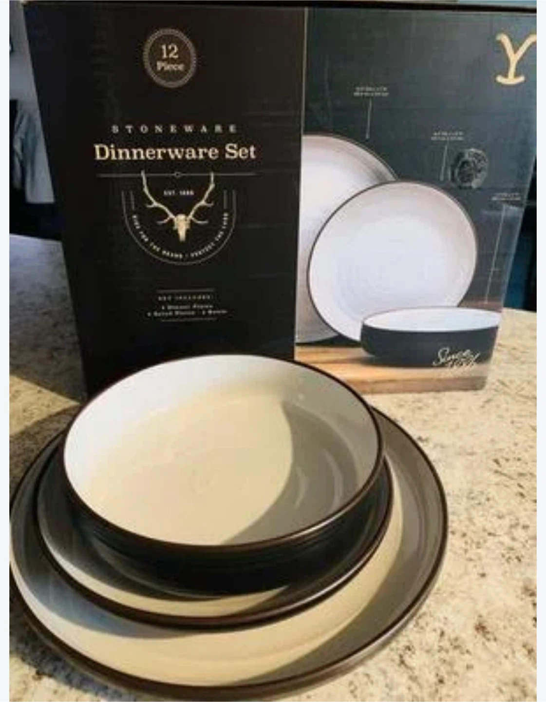 12-Piece yellowStone Dinnerware Set