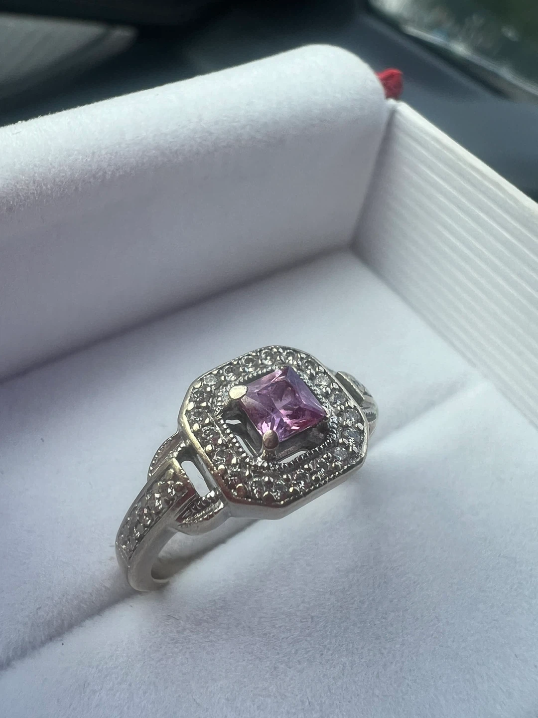14K Gold Pink sapphire and diamonds Ring - photo 2