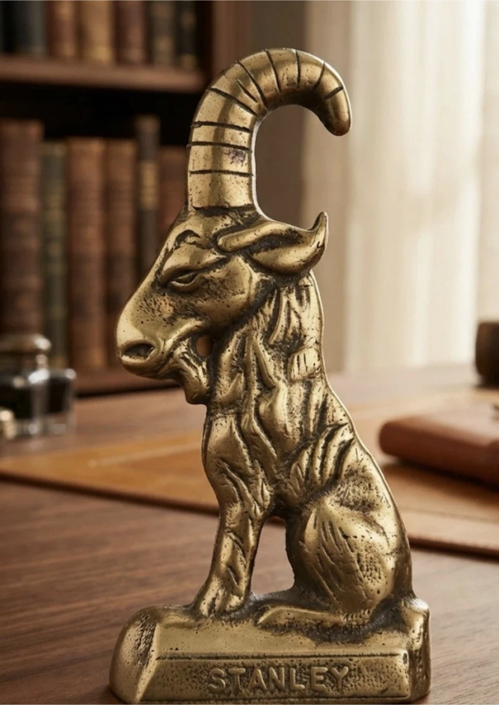 Vintage Stanley Hann Brass Goat Capricorn Bottle Opener