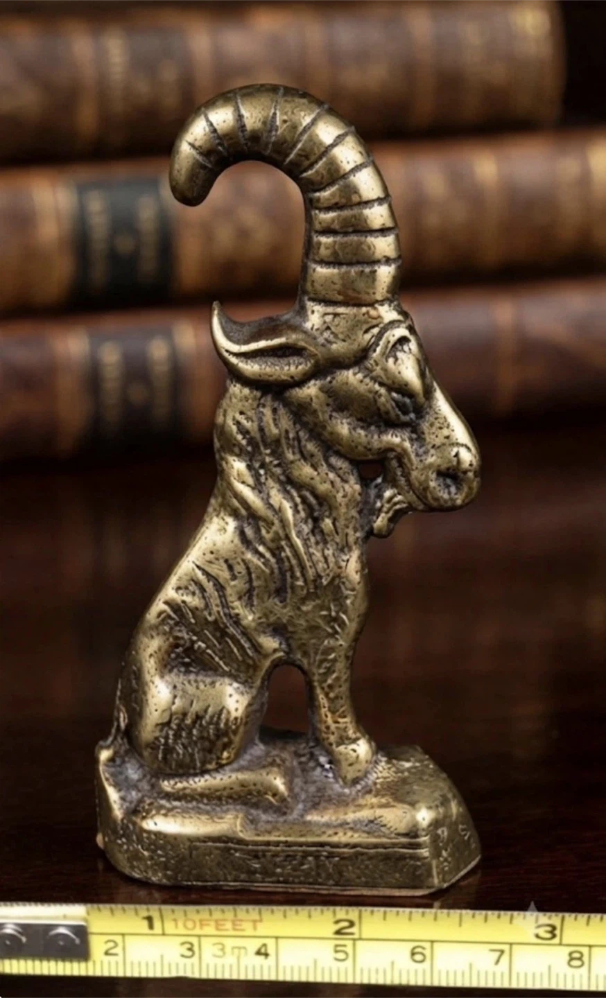 Vintage Stanley Hann Brass Goat Capricorn Bottle Opener - photo 3