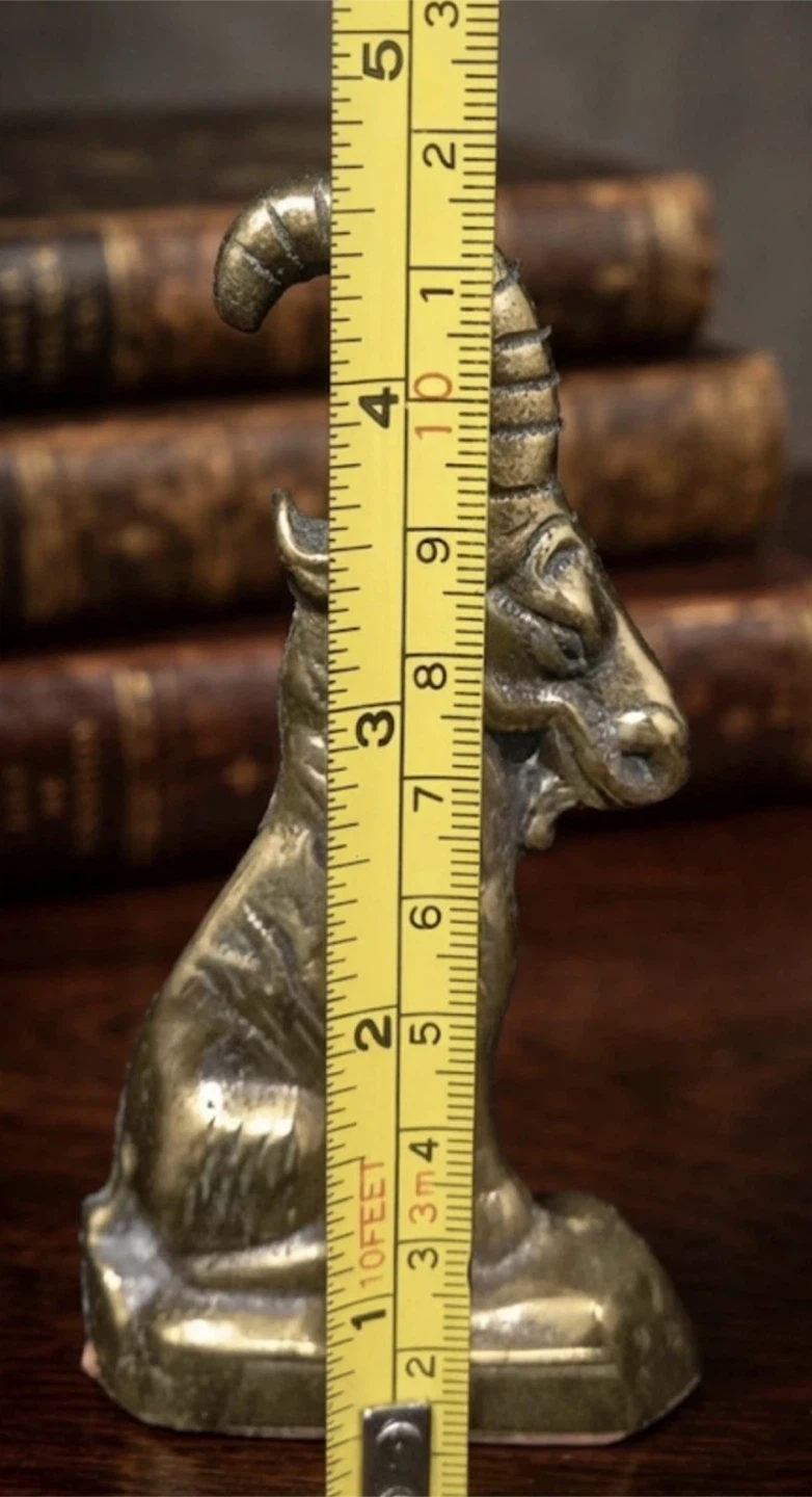 Vintage Stanley Hann Brass Goat Capricorn Bottle Opener - photo 4