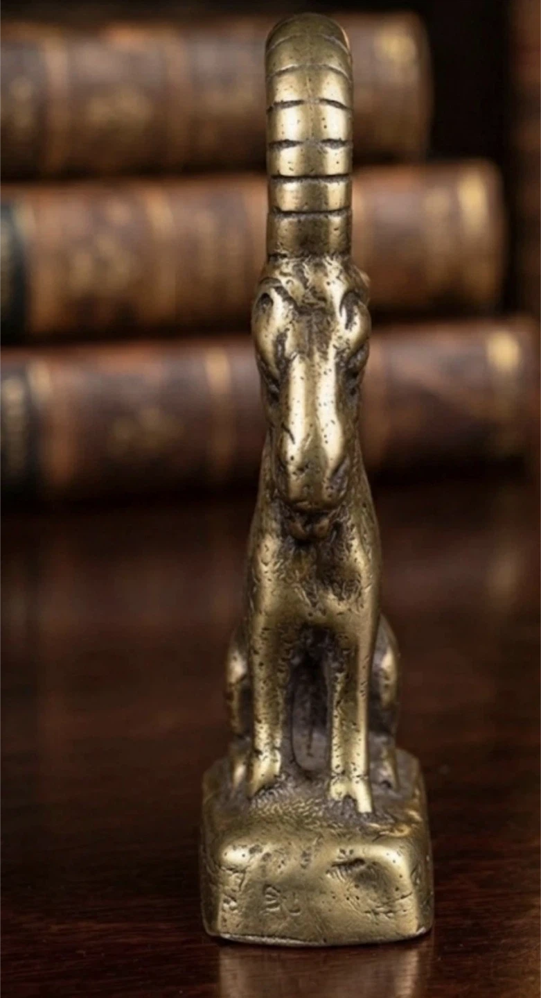Vintage Stanley Hann Brass Goat Capricorn Bottle Opener - photo 2