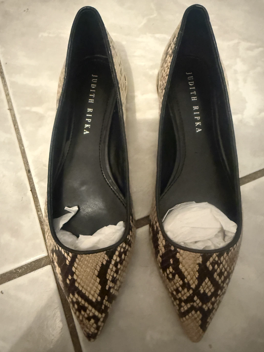 Judith Ripka Snake Print Flats