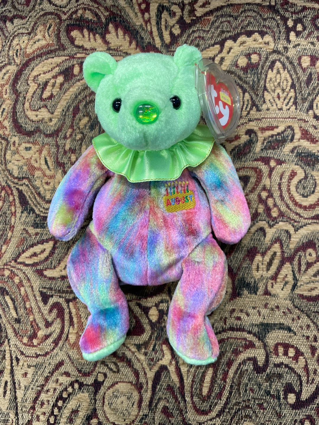Ty Beanie Baby "August Bear" Stuffed Animal - photo 2