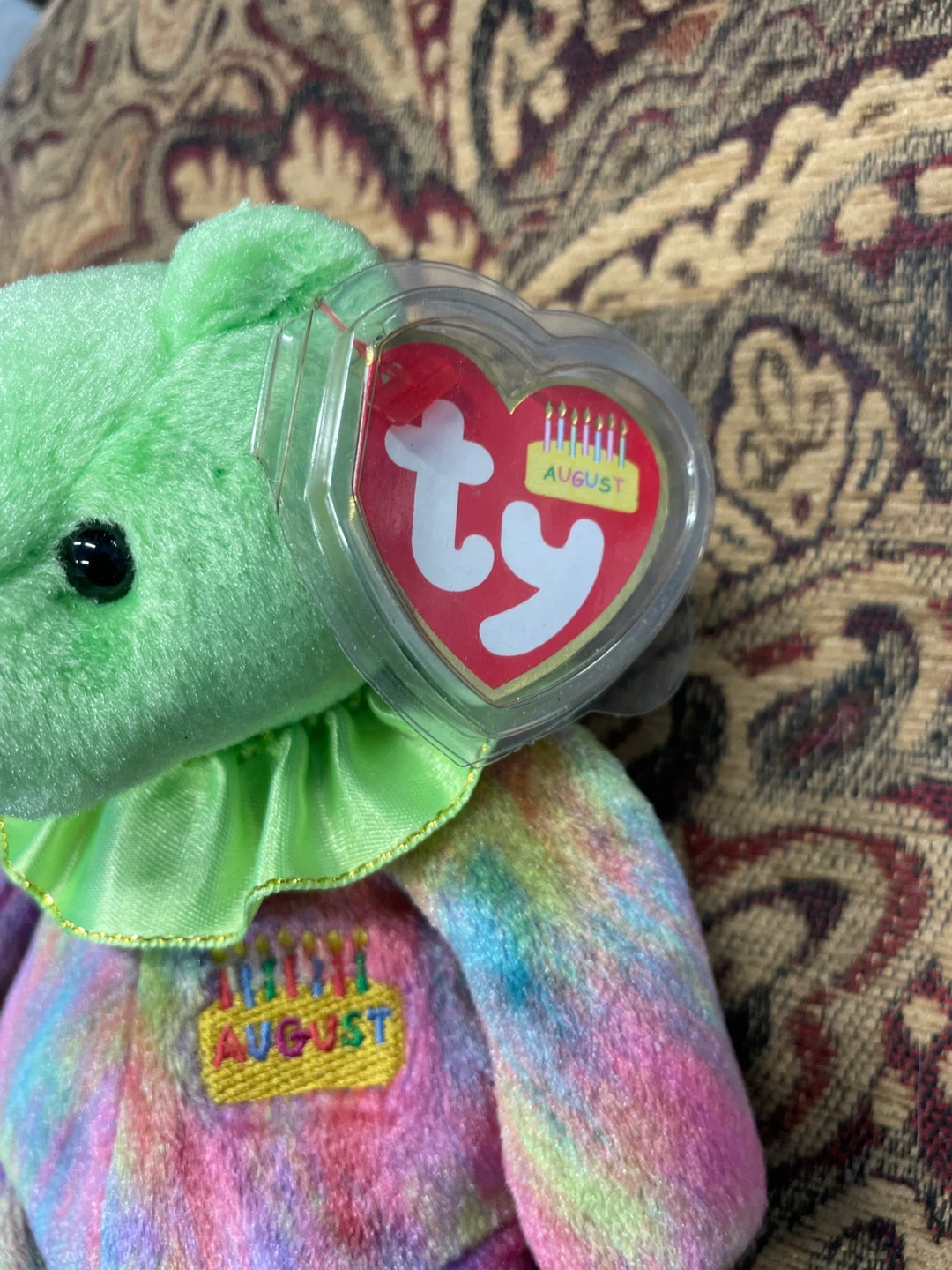 Ty Beanie Baby "August Bear" Stuffed Animal - photo 3