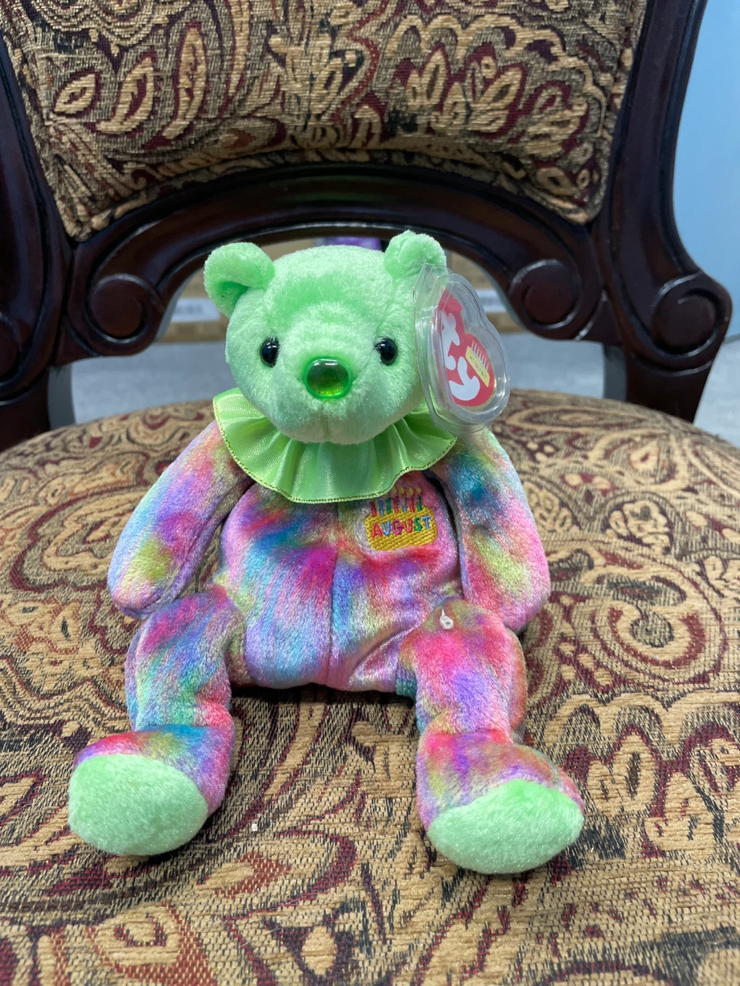 Ty Beanie Baby "August Bear" Stuffed Animal - photo 5