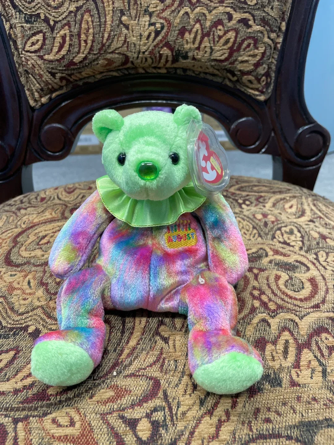 Ty Beanie Baby "August Bear" Stuffed Animal - photo 5