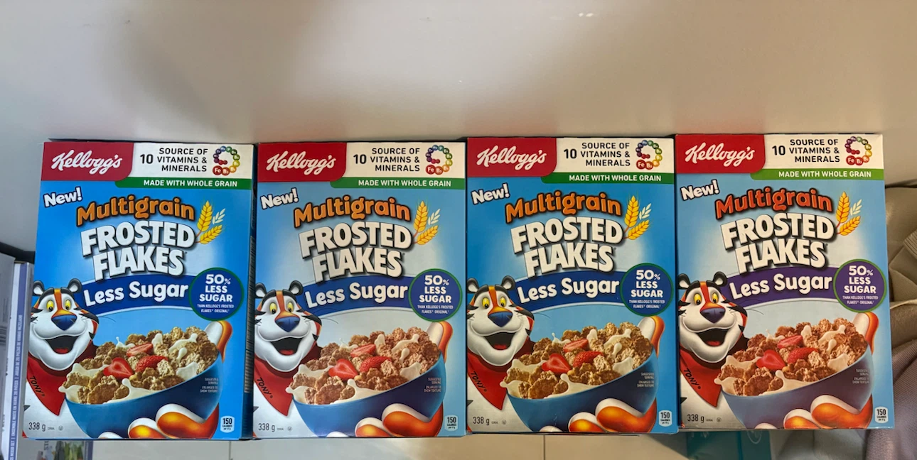 Kellogg's Multigrain Frosted Flakes Cereal - Less Sugar