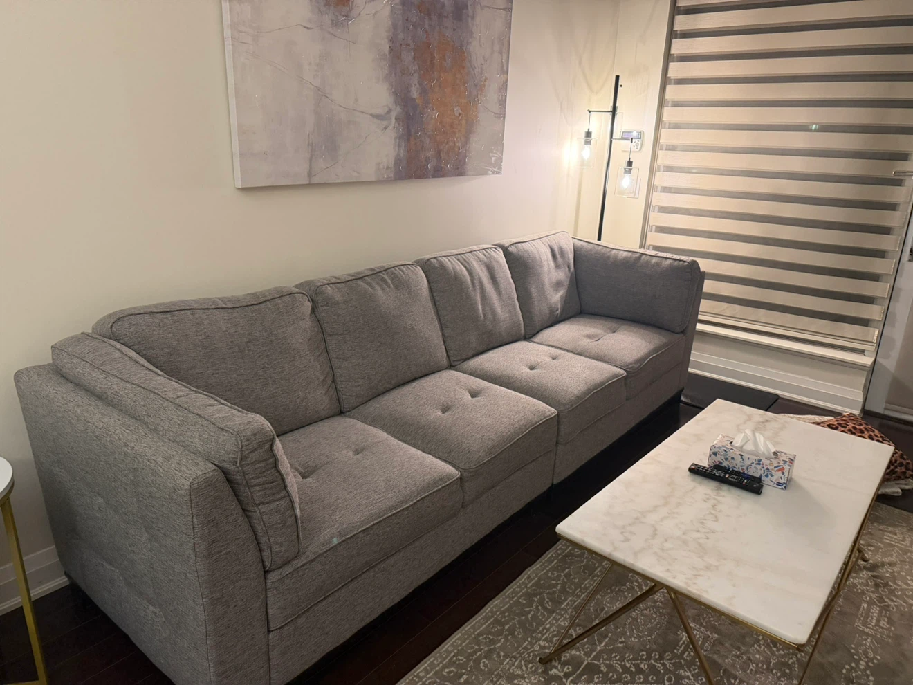 light grey beige couch - photo 2